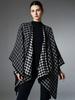 Winter Scarf Women Lady Layers Poncho Elegant Luxury Black White Plaid Wrap Shawl Casual Warm Scarve Capa Para Mujer Cloak New