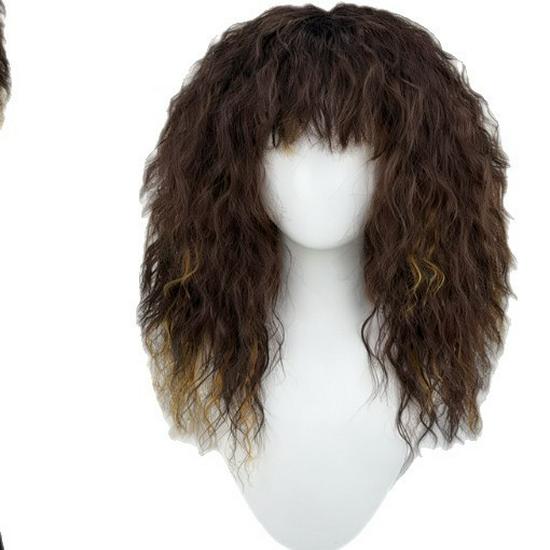 Stilvolle hitzebeständige Damen-Vollperücke: Europäisches & Amerikanisches Flauschiges Locken-Design