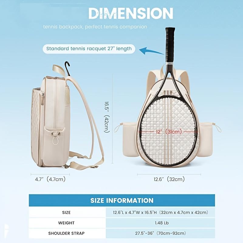 Tennis Sling Crossbody Backpack  Tennis Racket Bags For Women Men Suitable For Pickleball Tennis Badminton
