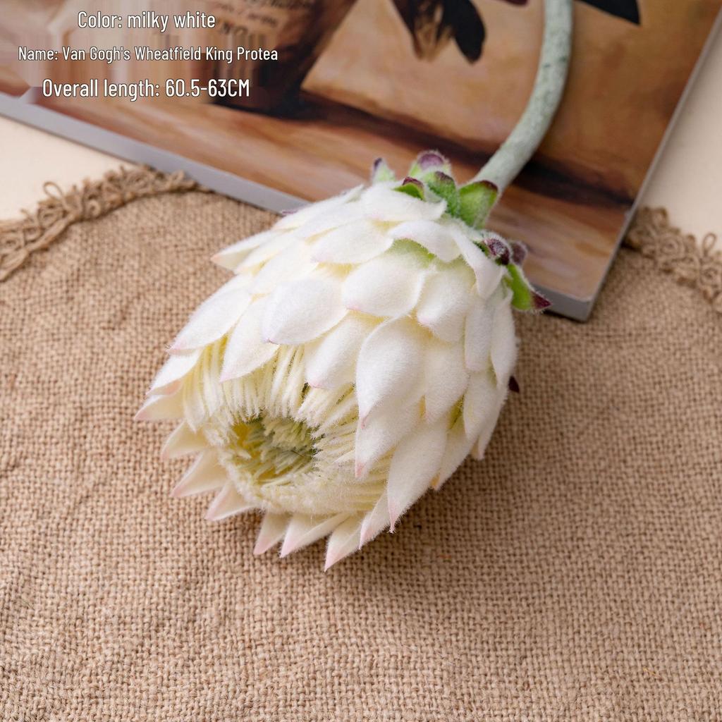 Van Gogh Wheat Field King Protea Artificial Flowers - Wedding & Home Decor Collection