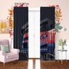 2PCS- Graffiti GTR- Printed curtain - Polyester material - suitable for bedrooms, living rooms, study rooms, private Spaces