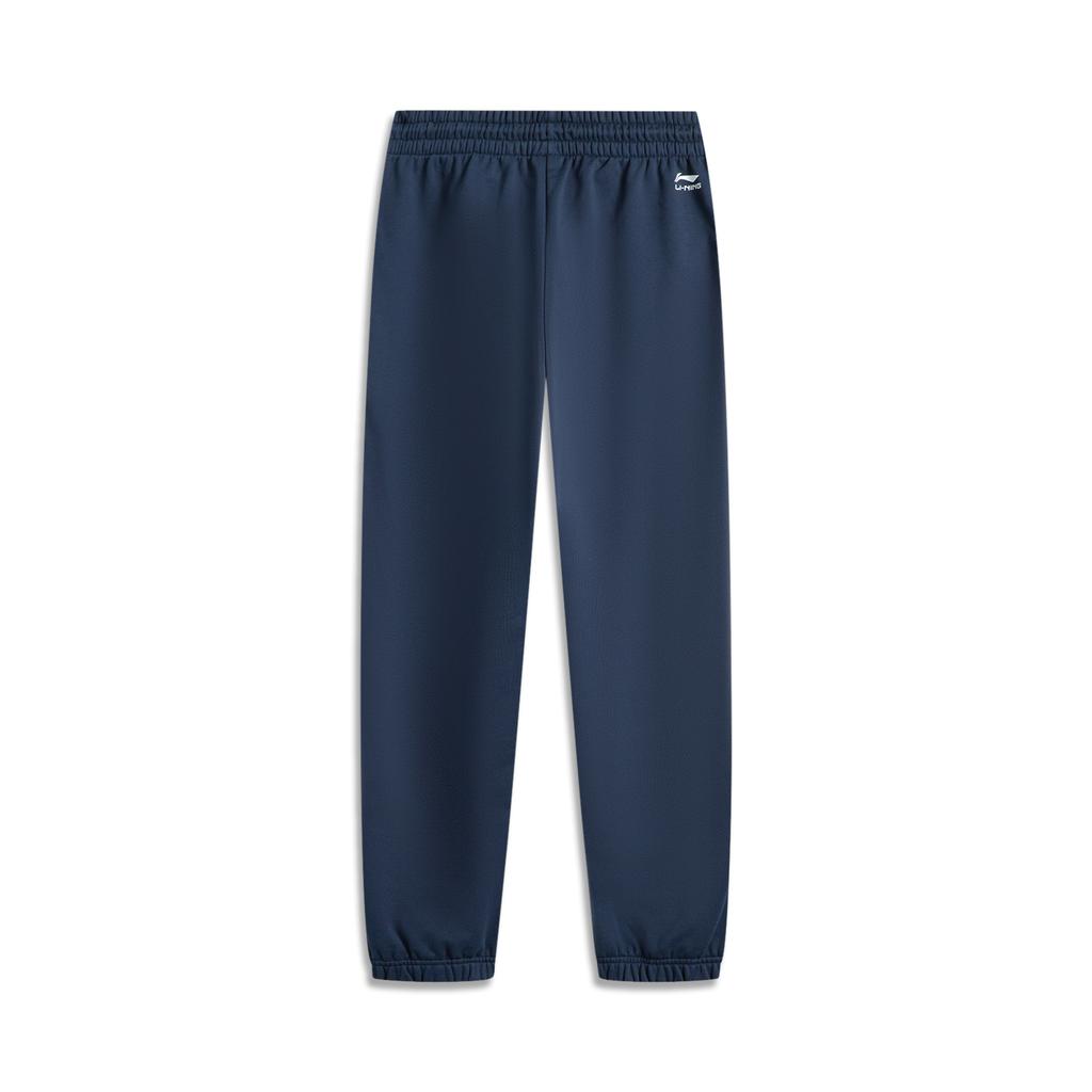 Li-Ning Comfortable Breathable Drawstring Cuffed Knitted Sports Pants Men bottoms Deep-Navy-Blue AKLV267-2