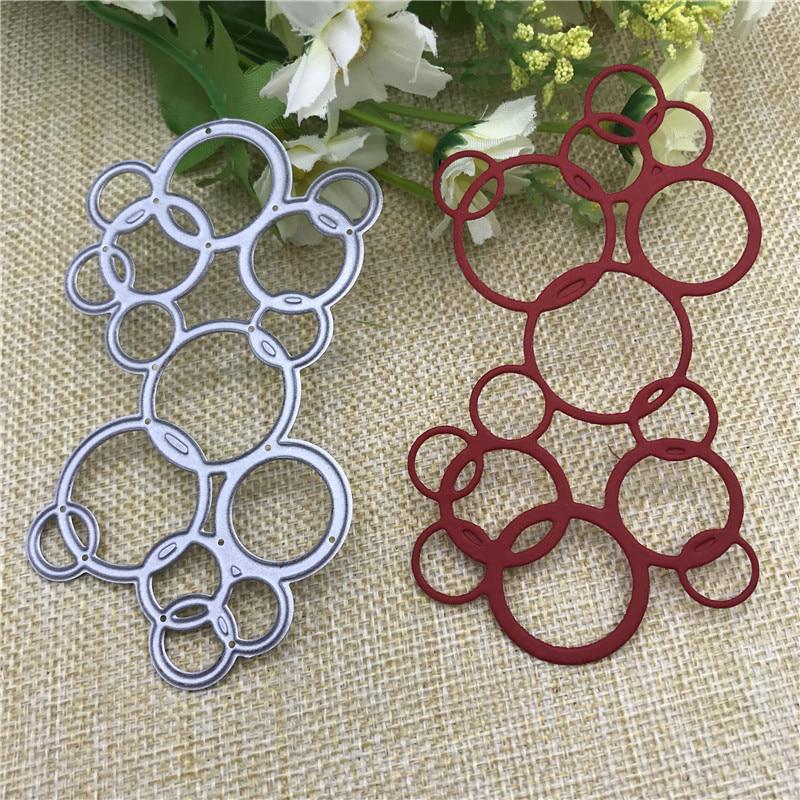 Bublinový rámeček Kovové vyřezávací raznice Šablona Scrapbooking Fotoalbum Kartový papír Embossování Řemeslné kutily