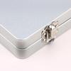 1Pcs Home Office Supplies Durable Silvery Gray Metal Rectangular Box With Lid-Ideal For Bills Cosmetics Storage