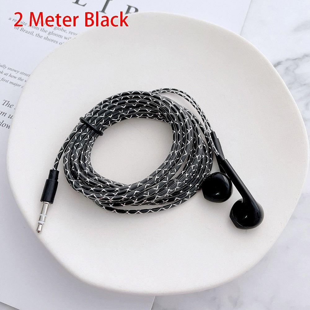 1Pcs 2m/3m Cable Length Wired Headset Monitoring Recording Black White Bass Earplugs Anchor 3.5mm Computer Game Live Headphone