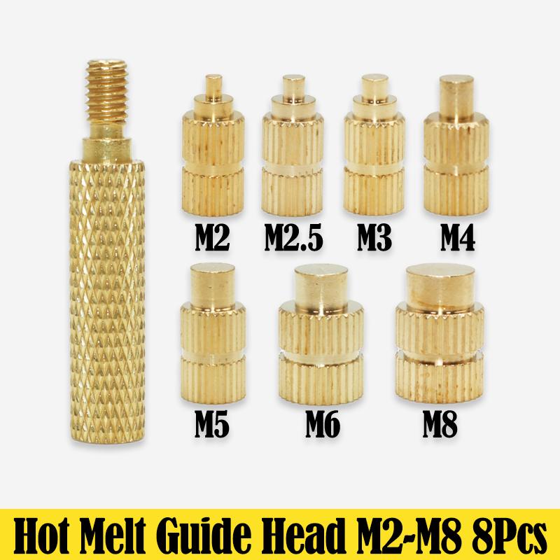 

Латунные термоусадочные вставные гайки и болты, комплект для встраивания резьбы, медные гайки и винты с шестигранной головкой из нержавеющей стали 304, горячее плавление M2 M2.5 M3 M4