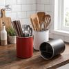 Stainless Steel Rotating Chopstick Tube 3 Divided Large Capacity Tableware Storage Bucket Detachable Space Saving Cutlery Holder