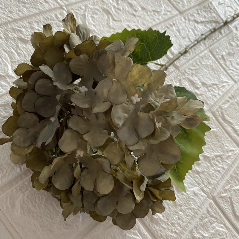 Artificial Silk Hydrangea Flower Lifelike Single Stem For Wedding Home Decor