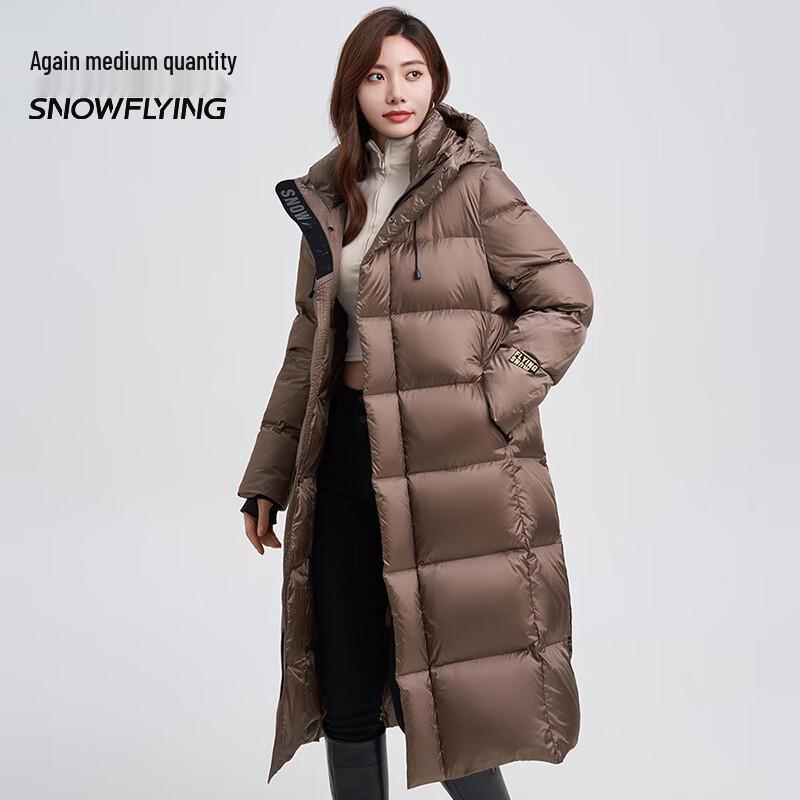 Snow Flying Obsidian Series Unisex Hooded Long Down Jacket