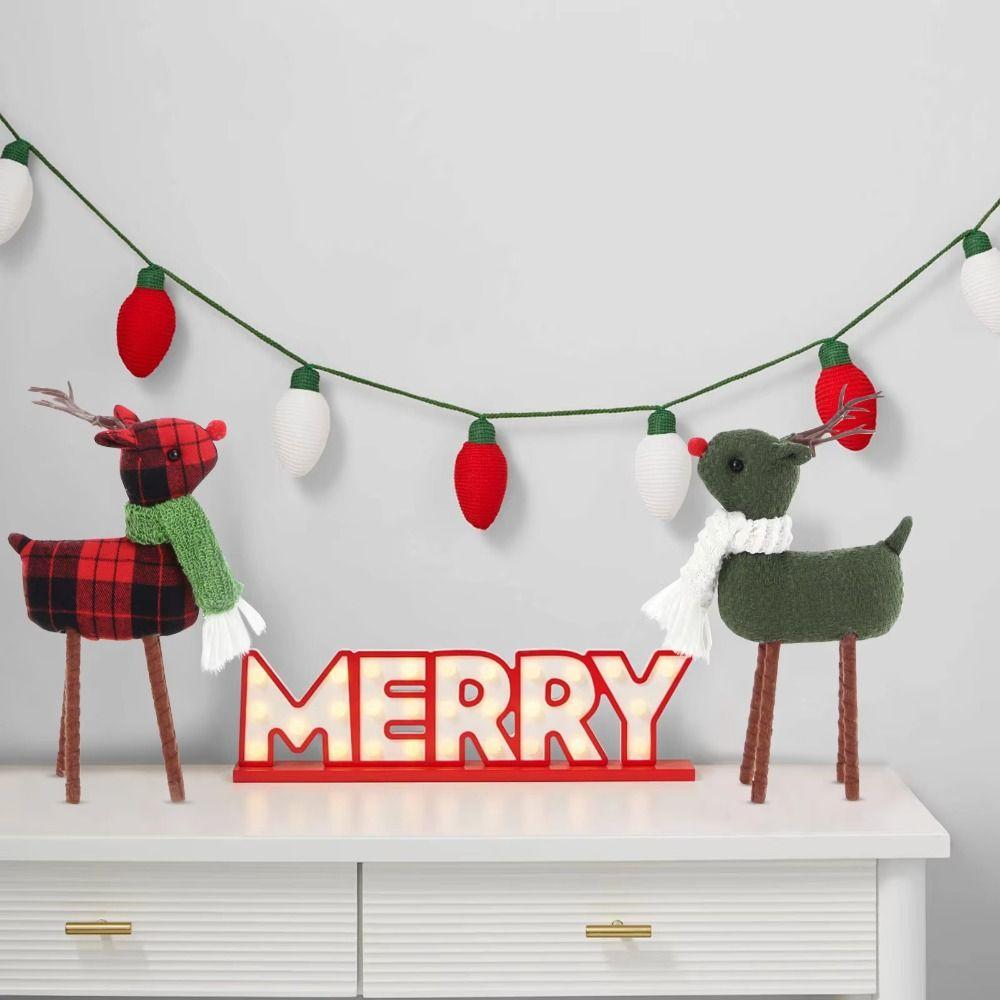 Kawaii Standing Christmas Elk Decor Mini Retro Elk Decoration Christmas Elk Figurine  Children