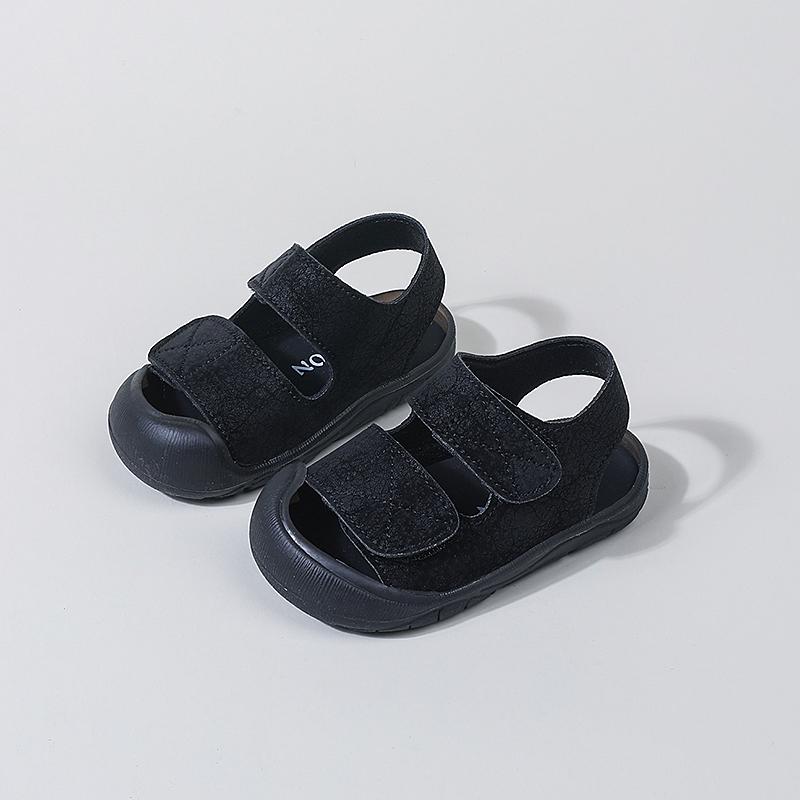 

1 pair of summer new anti-collision kids minimalist toe sandals 1-3 years old walking shoes soft soled beach shoes for boys 25