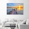 Canvas print, Sunset over the lake