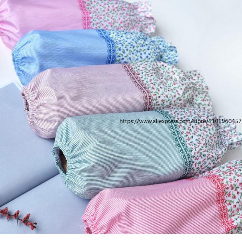 Simple Household Anti-Dirt Long Sleeve Striped Rose Floral Cleaning Gloves For Office And Home Use Suitable For Men And Women.