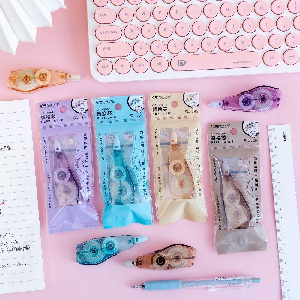 Double-sided Correction Tape Mini Refillable Dot Glue Tape Altered Tool Portable Adhesive Applicator Office School Supply
