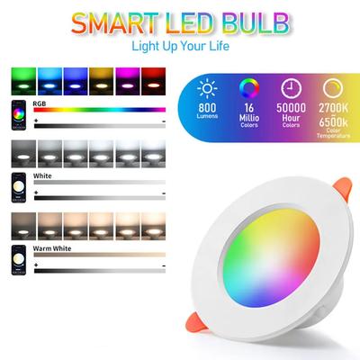 15W LED stropní svítidlo Tuya Bluetooth bodová svítidla RGBCW stmívatelné stropní svítidlo zapuštěné Smart Life APP ovládání ložnicové svítidlo 220V 110V