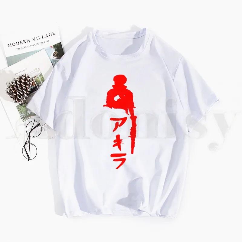 Akira Shotaro Kaneda Motociclista A Cápsula Japão Anime Camisetas Tops Camisetas Homens Mulheres Manga Curta Camiseta Casual Streetwear Engraçado