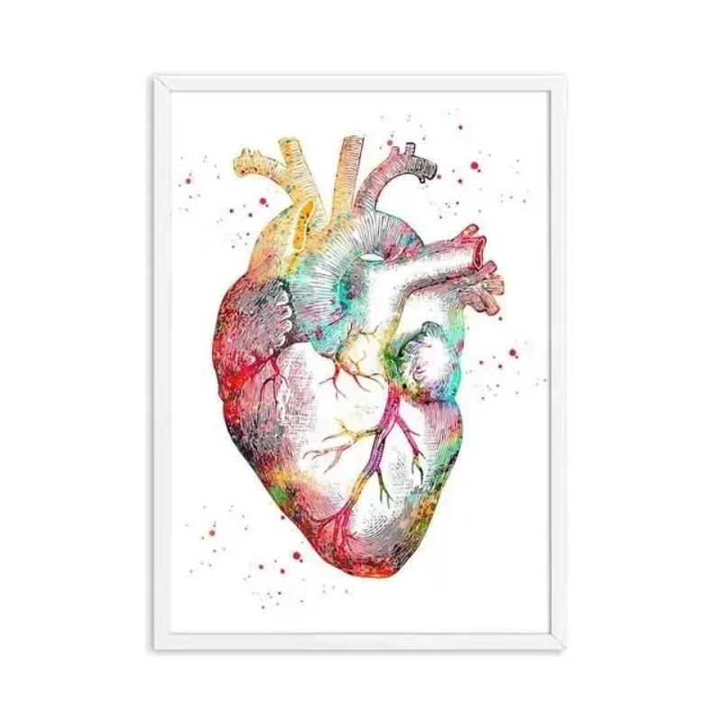 Human Anatomy Muscular System Wall Art Canvas Painting  Medical Education Poster for Home Decor Office Clinic  Body Posters Prin