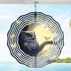 Metal Owl Wind Spinner with Butterfly Accents for Garden Patio Yard Outdoor Decor No Battery Needed Hanging Art