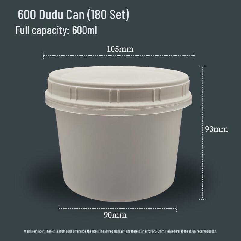 

Disposable Round Dessert Containers with White Lids 600ml