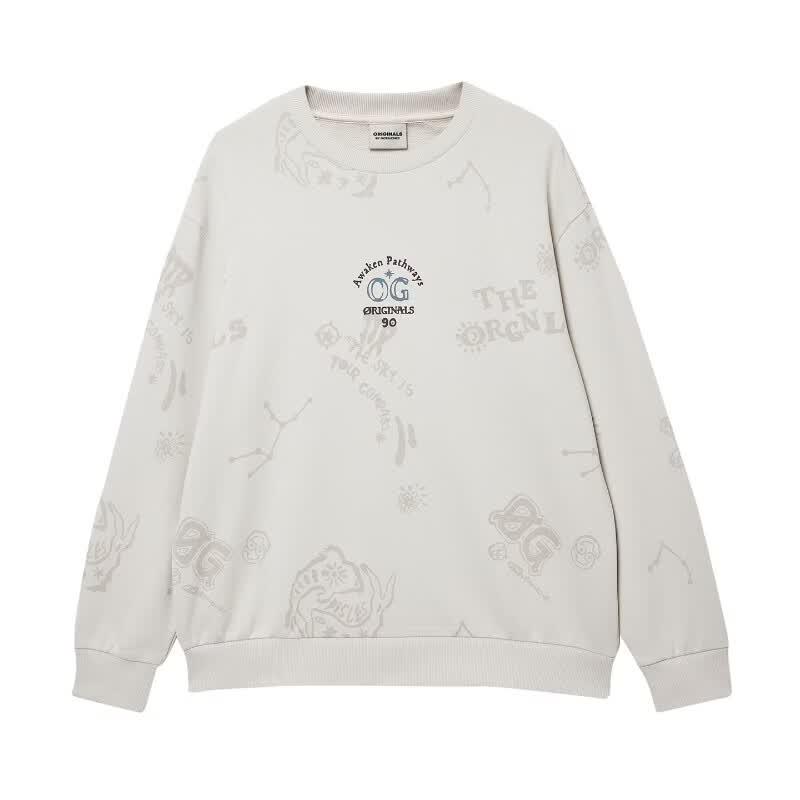 Jack & Jones Men's Cotton Printed Long Sleeve Sweatshirt