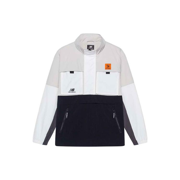 New Balance Jackets Unisex Black/White Stand Collar Moderate Workwear NAA56143-BK