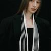 AVVINA PELLE Long Twilly Silk Scarf - Stripe(3colors)