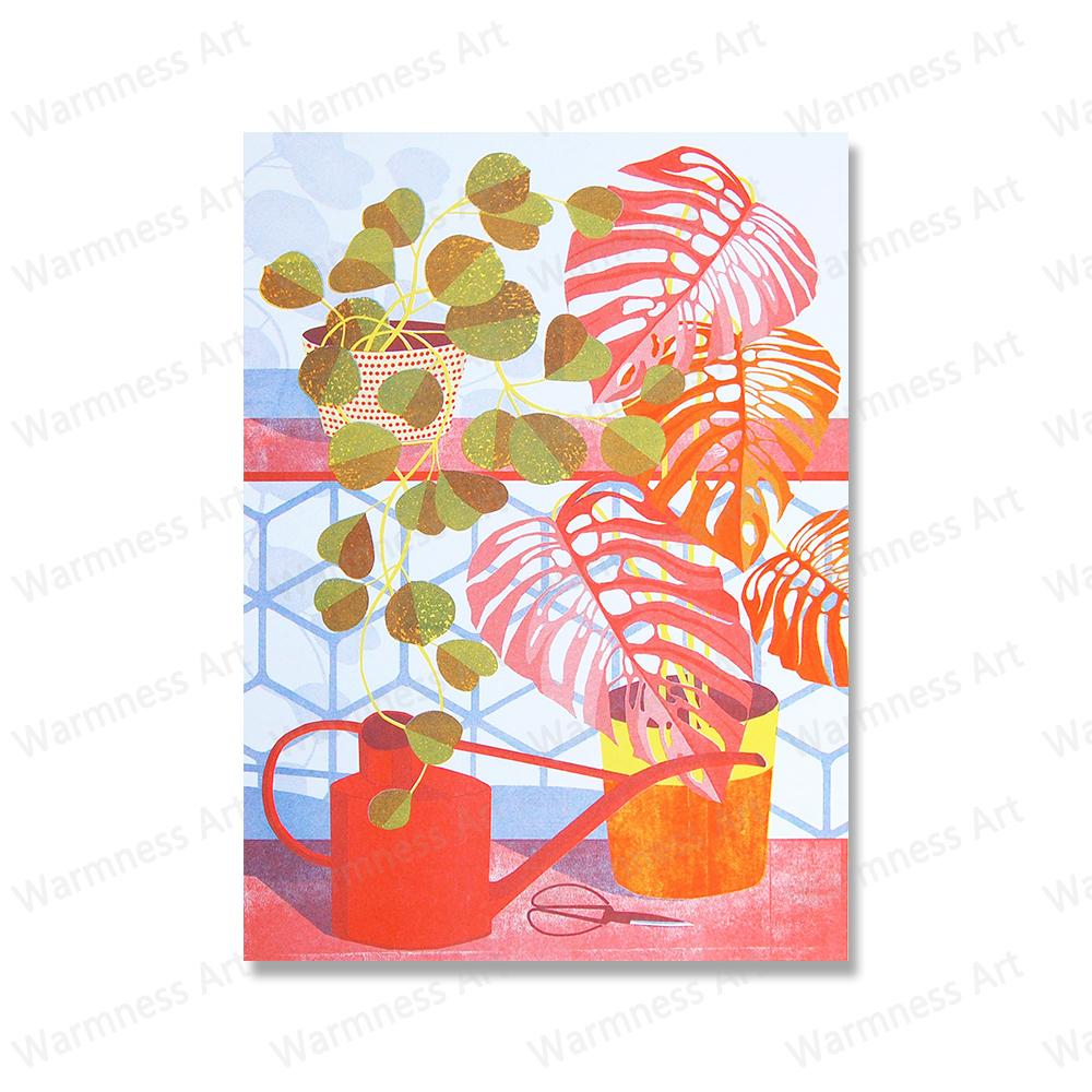 House Plants Painting Botanical Art Posters Wall Art Canvas Prints Vegetable Wall Pictures for Living Room Bathroom Home Decor No Frame