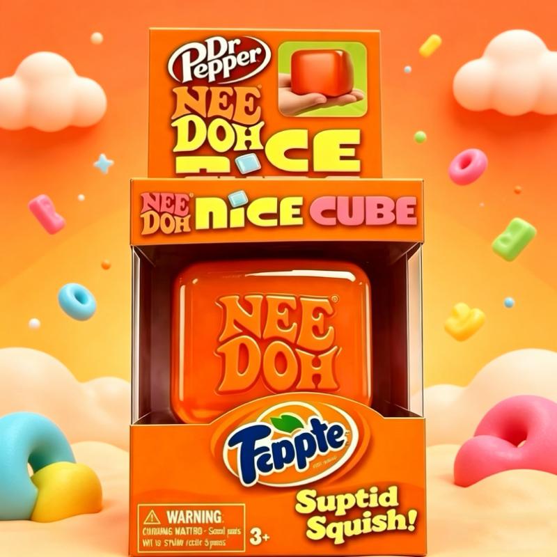 New Needoh Nice Cube Sensory Squishy Toystress Reliever Fidget Tool For Anxiety & Focus Desk Sensory Cube For Adults & Kids