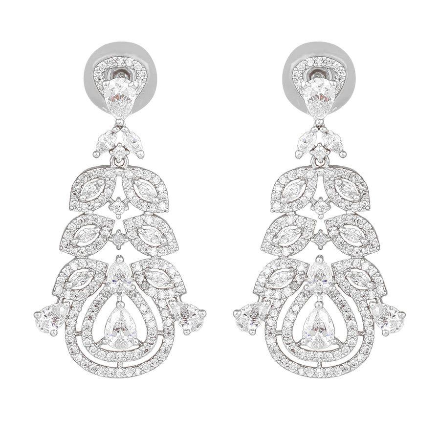 Charmante Ohrringe von Estele für Damen, rhodiniert und mit Zirkonia