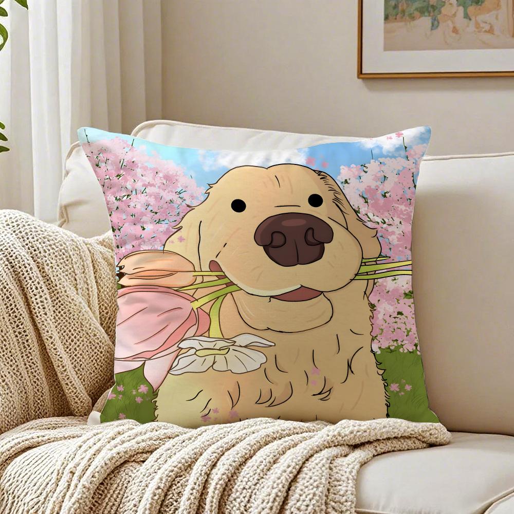 Labrador Retriever Pillow Friendly Dog Plush Cushion Cushion Cover Pillowcase Antidustmite living Room Sofa Decor Cushion Room