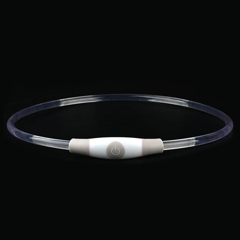 USB Rechargeable LED Dog Collar - Adjustable Light-Up Neck Ring for Large, Medium, and Small Dogs