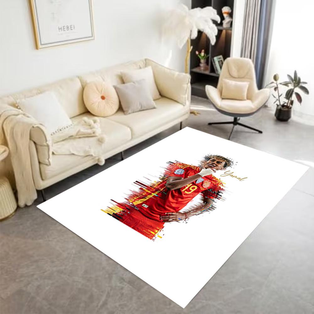 Lamine Yamal's Yamal: Future Football Floor Mat Design for Dining Room Hallway Balcony Bedrooms Anti-slip Rug Anime Office Decor Perfect Gift for Frie