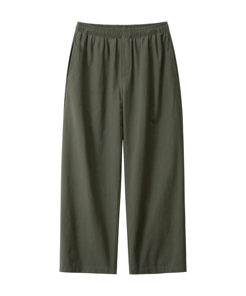 BRENSON Like Linen Loose Fit Elastic Waist Pants ( 5 Colors )