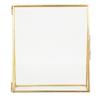 Retro Glass Picture Frame Clr Photo Display Photo Frame Geometric Glass Plant Sample Photo Frame with Copper Bracket for Home Decoration