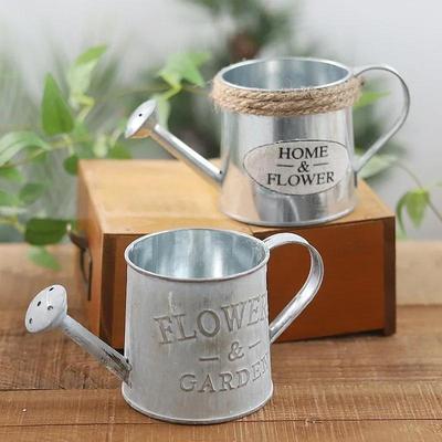 Creative Retro Small Iron Watering Can Garden Ornaments Flowerpots Home Decoration Bucket Pots for Flowers Plant Accessories