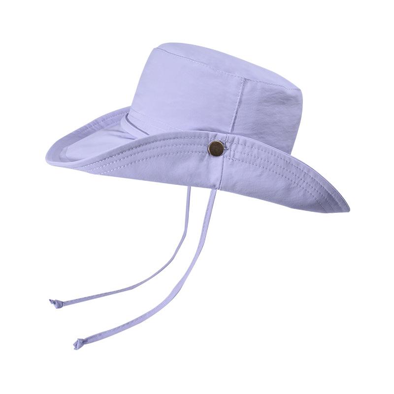 New Spring Summer Women Bucket Hat Waterproof Foldable Large Brim Sun Hat Hangable Outdoor Mountain Camping UV Protection Basin Cap