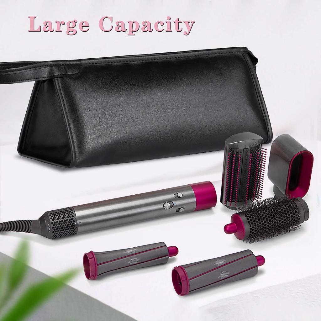 Sightor Travel Case for Dyson Airwrap Portable Hair Carrying Hair Tool Waterproof PU Leather Organizer Bag for Shark FlexStyle Classic Style Styler,