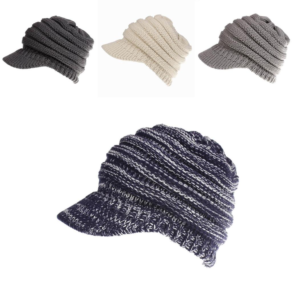 Fashionable Women's Messy Bun Beanie With Soft Stretch Knit For Winter Comfort