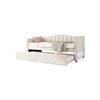 Lit de jour - Minimaliste - 90x200 cm - Beige - Lit escamotable - Lumière LED réglable