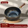 Hand-Forged Large-Bellied Non-Stick Flat Bottom Iron Wok