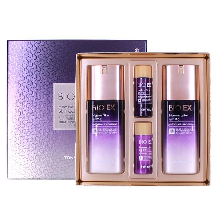 TONYMOLY Bio EX Homme Skin Care 2 Set Anti-Aging & Brightening Men’s Skincare Kit 130ml x 2 + 20ml x 2