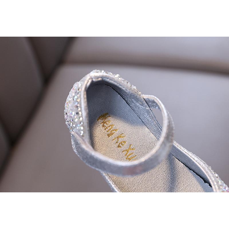 Spring-autumn new style ladylike baby girl girls' princess rhinestone flat shoes, leather shoes, dance performance shoes