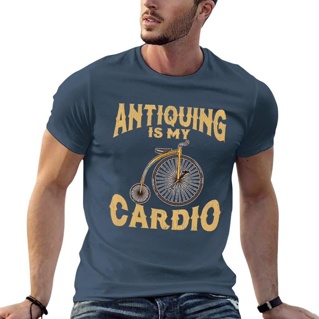 Antiquing Is My Cardio Tshirt Work Basic Short Sleeve Top