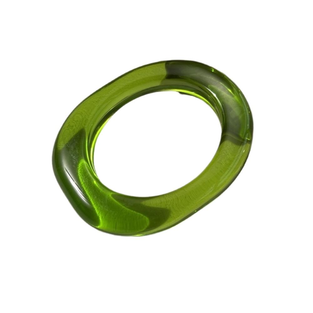 Geometry Transparent Bangle Shining Chunky Bracelets Temperament Women Hand Ring  Daily