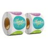 500Sheets/roll Bronzing Self-Adhesive Thank You Stickers Box Seal Gift Box Decor Bag Packaging Label