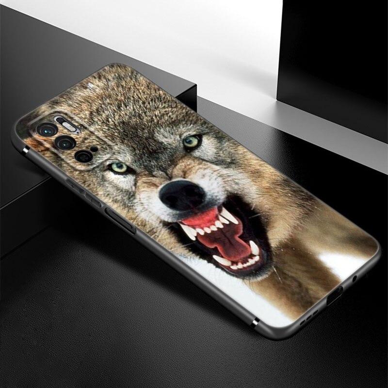Wildtier Wolf Handyhülle Für Xiaomi Redmi Note 7 8 8T 9 9S 10 10S 10T 11 11S 4G 11E 11T Pro 5G Weiche TPU Schwarze Hülle