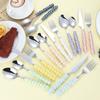 4Pcs Fashion Pearl Handle Cutlery Set Creativity Stainless Steel Knife Fork Western Steak Tableware  Table Decor Gifts
