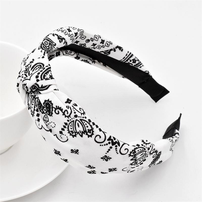 Chic Floral Printed Headband for Women Polka Dot Hairband Fashion Hair Accessory for Girls Daily Use