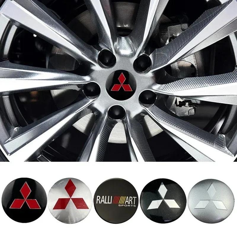 zjdf10 4PCS Car Wheel Hub Center Stickers Decal Emblem For Mitsubishi ASX Ralliart Lancer Cordia Pajero Outlander Eclipse Galant Mirage