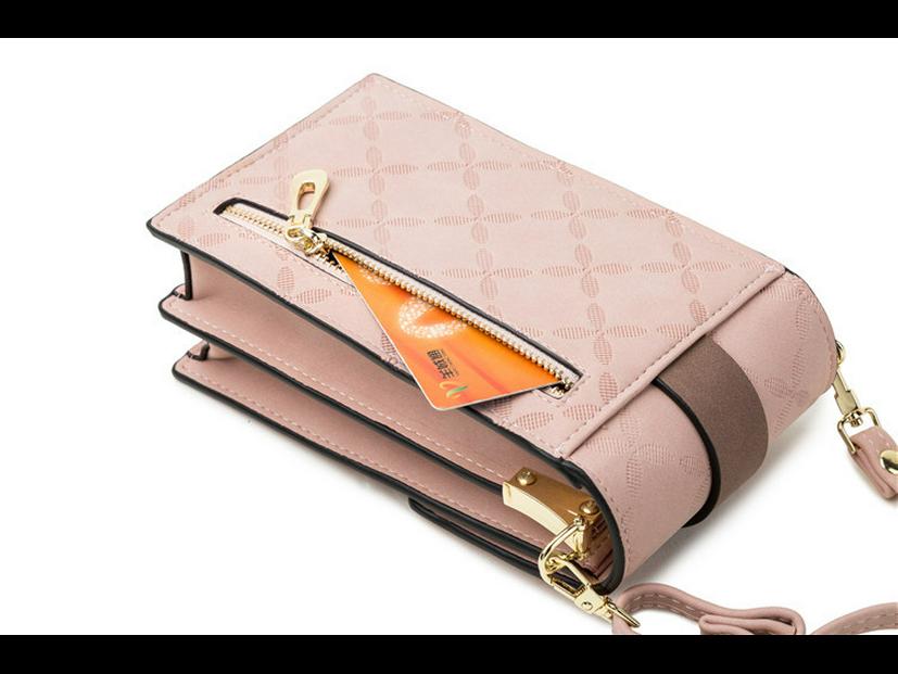 Prettyzys Pureti Ρετρό Μικρή Τετράγωνη Τσάντα Ώμου - Ευέλικτη Τσάντα Χιαστί για Κινητό Τηλέφωνο